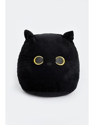 MWX Teknoloji Kara Kedi Yastık 35 cm Siyah One Size