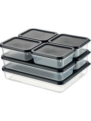 MWX Teknoloji 4 Adet Buzdolabı Organizeri – Pp Plastik Şeffaf ve Ayarlanabilir Saklama Kabı, Gıdaları Taze Tutan Fresh Box, Çok Amaçlı,mikrodalga ve Bulaşık Makinesi Uyumlu (Gri, 2600 Ml)