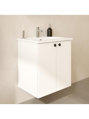 MWX Teknoloji Shift T20 81002 Kapaklı Lavabo Dolabı, Parlak Beyaz, 60 cm