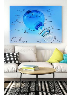 MWX Teknoloji (PSTER15672) Deney Tüpü Bilimsel Kanvas Tablo 40 x 60