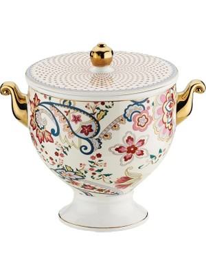 Luckyart Paisley Bone Kulplu Kavanoz 15 cm
