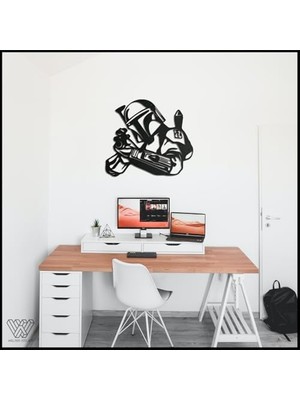MWX Teknoloji Bcdhomedecor,boba Fett Metal Duvar Dekoru (70 * 78)