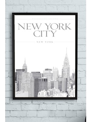 MWX Teknoloji (PSTER12823) New York Manzara Çerçeveli Tablo (50X70CM)