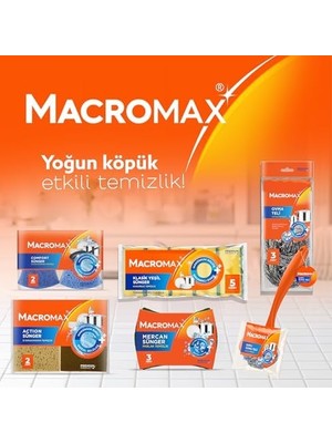 MWX Teknoloji Macro Max Magico Bulaşık Süngeri 2'li Paket, Petek Dokulu Çizmez Kir Sökücü Sünger