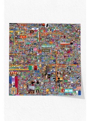 MWX Teknoloji (PSTER21039) Reddit R Place 2022 Kare Poster 100 x 100