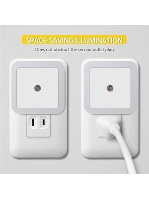 MWX Teknoloji LED Gece Lambası, Duvara Takılan LED Gece Lambası, Alacakaranlık Sensörlü, 0.5W Gece Aydınlatması, Koridor, Merdiven, Mutfak, Banyo ve Yatak Odası Için (6'lı Paket)