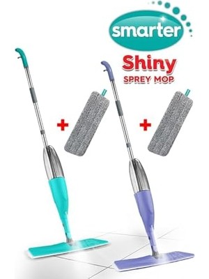 MWX Teknoloji Shıny Sprey Mop Paspas Temizlik Seti Renkli 2 Li (Very Peri-Yeşil)