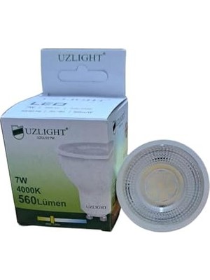 MWX Teknoloji 10 Adet 7W 4000K GU10 Duy 38° Gün Işığı LED Spot Ampul Uzlıght