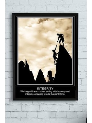 MWX Teknoloji (PSTER11290) Integrity Motivasyon Çerçeveli Tablo (50X70CM)