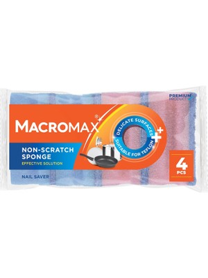 MWX Teknoloji Macro Max Klasik Yeşil Oluklu Mutfak Süngeri 5’li Paket