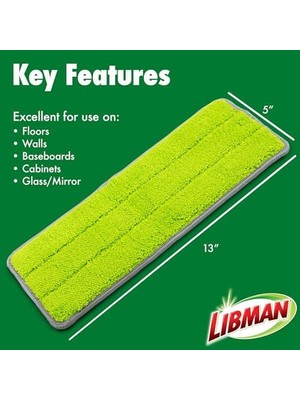 MWX Teknoloji Libman Rinse 'n Wring Paspas ve Kova Sistemi Yedekleri | Mikrofiber Zemin Paspası | Parke Zemin Temizleyici | Islak ve Kuru Paspas | 6 Toplam Mikrofiber Dolum Pedleri
