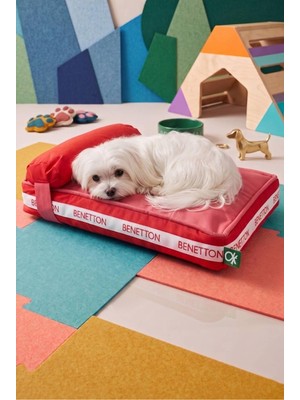 Empressco United Colors Of Benetton BE-2855-RD Yastıklı Kedi & Köpek Yatağı Kırmızı 60X40X10CM - Fiyatı, Yorumları