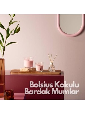 MWX Teknoloji Mango Kokulu Bardakta Mum - Vegan & Doğal & Saf Koku Özlü - Yağı Içermez - 25 Saat Yanma Süresi - Sarı Renkte - 80MM/73MM