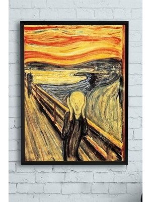 MWX Teknoloji (PSTER10547) Edvard - Çığlık Sanatsal Çerçeveli Tablo (21X30CM)