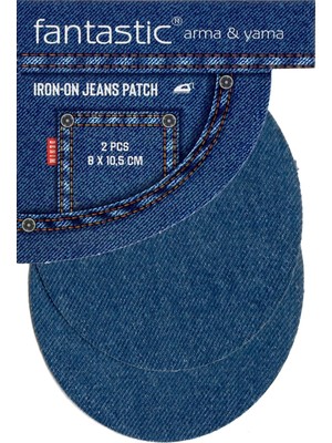 Sayemons 2'li Paket Ütü ile Yapışan Kot Patch Kot Yama, Diz, Dirsek Yaması (Indigo)
