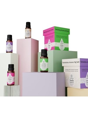 Sayemons Aroma Yağ Seti Lavanta Gül Vanilya Yasemin 4 x 10 ml