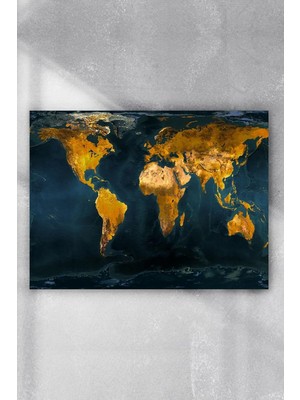 MWX Teknoloji (PSTER6351) Masmavi Dünya Haritası Poster (60X90CM)