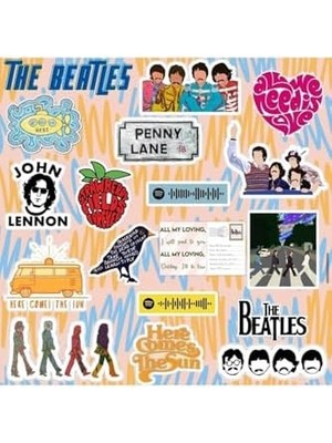 Sayemons The Beatles Seti | Laptop Notebook Telefon Etiket Journal