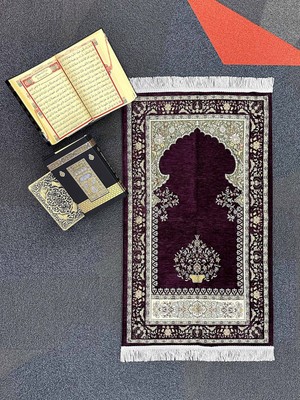 MYBEDESTEN Seccade - Şönil Kumaş Mihrap - Mor