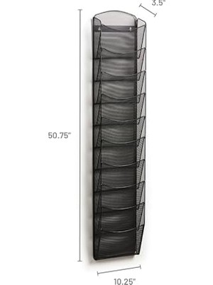 Sayemons File Dergi Rafı, 10 Cepli, 10-1/4 Quot;x3-1/2 QUOT;X50-3/4 Quot;, By