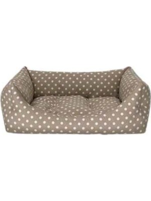 Sayemons Pet Uniform Bej Puantiyeli Kedi ve Köpek Yatağı S 50X60CM