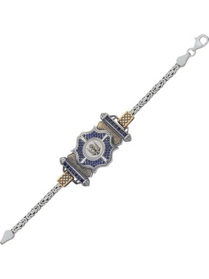 Innuendo Jewelry 925 Ayar Gümüş Selçuklu Kartalı Motifli Erkek Bileklik
