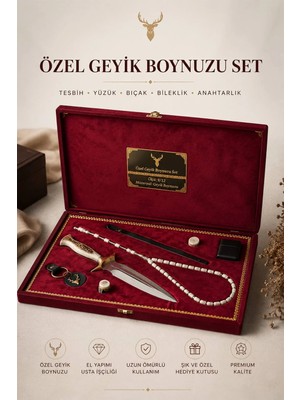 Tesbihkenti Yasin Akkurt Premium Geyik Boynuzu Seti