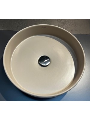 Turkuaz Cerastyle Suit Tezgahüstü Mat Cappucino Lavabo Ø40 cm