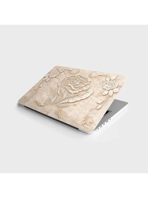Sayemons Laptop Bilgisayar Notebook Pc Kaplama Etiketi Mermer Çiçek Çizim