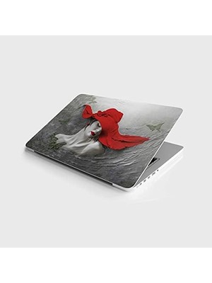 Sayemons Laptop Notebook Pc Kaplama Etiketi Kırmızı Şapkalı Kadın