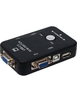 Sayemons 2 Port USB Kvm Switch, 2 Kasa 1 Monitör Switch, 2 Bilgisayarı Tek Elden Yönetin,