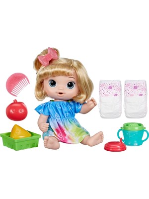 Sayemons Baby Alive Meyveli Bebek, Elma, 3 Yaşındaki Kız Çocukları Için Oyuncaklar, 30,48 cm Bebek Bebek Seti, Içecek ve Islaklar, Sembolik Meyve Sıkacağı, 3 Yaş ve Üzeri, Sarı Saç