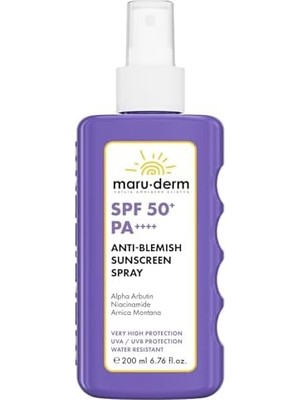 Sayemons Maruderm Spf 50+ Leke Karşıtı Vücut Güneş Kremi Spreyi 200 ml