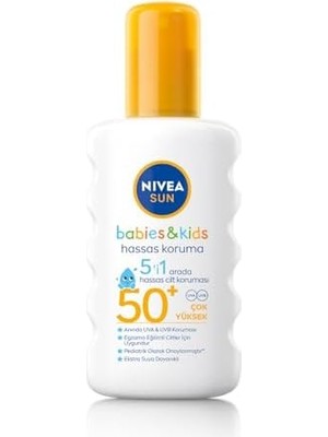 Sayemons Sun SPF50+ Çocuklar ve Bebekler Için Yüksek Güneş Koruyucu Sprey 200ML,HASSAS Cilt,parfümsüz