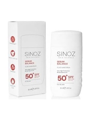 Sayemons Sinoz SPF50+ Yağlı Ciltler Için Sıvı Yüz Güneş Kremi 50ML-YENI Nesil Güneş Filtreleri Hibrit Formül Pa++++