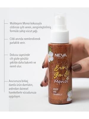 Sayemons Nevacare Monoi Bronz Glow Oil (Parlayan Vücut Yağı) 75 ml