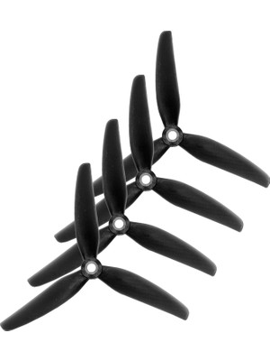 Sayemons Vuquad 5 Inç Drone Pervanesi - 4'lü Paket 2 x Cw + 2 x Ccw Stealth Mk1 5″ (Inç) 3 Pal Cıne Mat Siyah