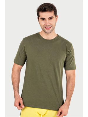 Obje Erkek Haki Süprem Yarım Kol T-Shirt