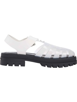 Tommy Hilfiger Tommy Hılfıger Kadın Marka Logolu Şık Görünümlü Rahat Tabanlı Günlük Kullanıma Uygun Beyaz1 Sandalet EN0EN02949 Ybl