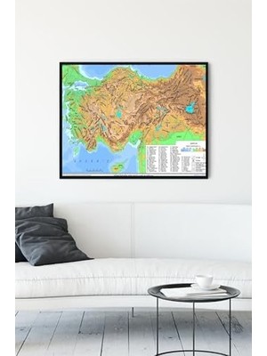 Sayemons (PSTER13725) Türkiye Haritası Eğitim Çerçeveli Tablo 2 (40X50CM)