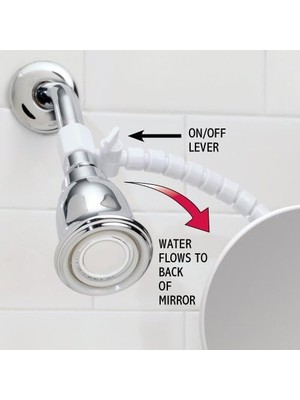 Sayemons 20301EU Beschlagfreier Duschspiegel, Beyaz