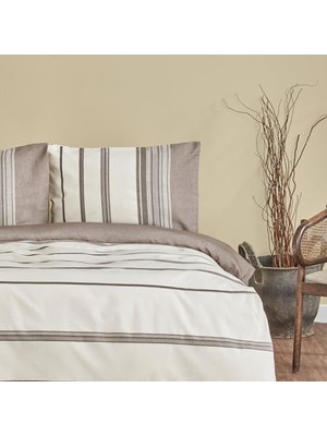 Sayemons Vetro Terracotta Çift Kişilik Ipliği Boyalı Nevresim Takımı, Mavi