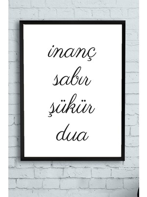 Sayemons (PSTER10689) Inanç Dini Çerçeveli Tablo (40X50CM)