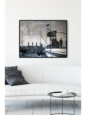 Sayemons (PSTER10890) Eski Istanbul Boğaz Nostaljik Çerçeveli Tablo (21X30CM)