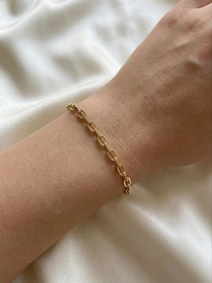 Happy Accessories Zincir Çelik Kadın Bileklik Gold