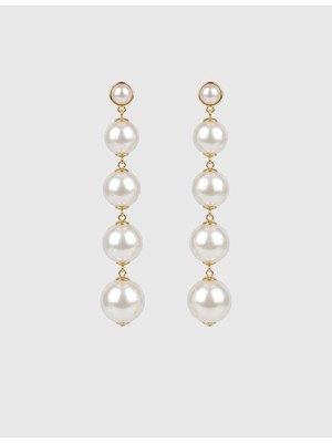 İLVİ Tidal Kadın Beyaz Küpe