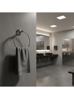 Sayemons Yuvarlak Krom Havluluk – Duvara Monte Vidalı Metal Havlu Askısı 15×15 Cm, Parlak Krom Banyo Aksesuarı