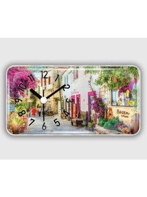 Galaxy Mıknastıslı Alaçatı Hatırası Desenli Buzdolabı Saati 16,5 x 8,5 cm