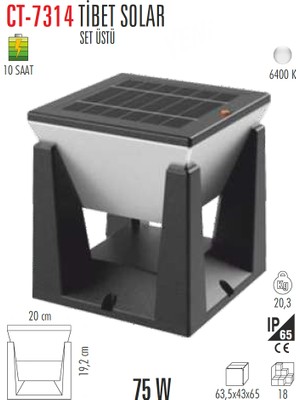 Cata CT-7314 Tibet Solar Set Üstü 75W