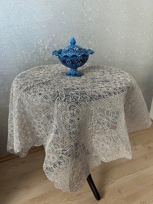 Zesa Home Fiskos Masa Örtüsü Tül Güpürlü Çeyizlik
